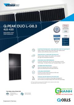Tấm pin năng lượng mặt trời Qcells 425W-1